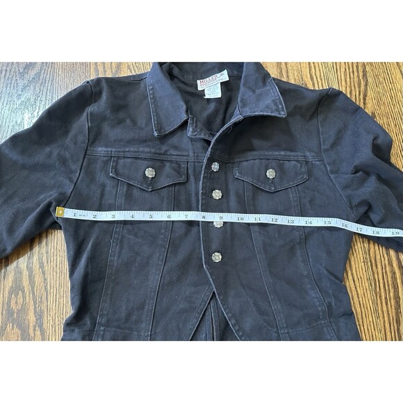 Vintage Miller Stockman Womens Black Denim Jacket Tuxedo Tails Sz XS 100% Cotton - Picture 4 of 6